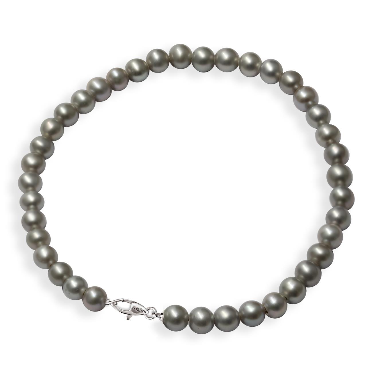 Bracciale in argento e perle grige - MAYUMI