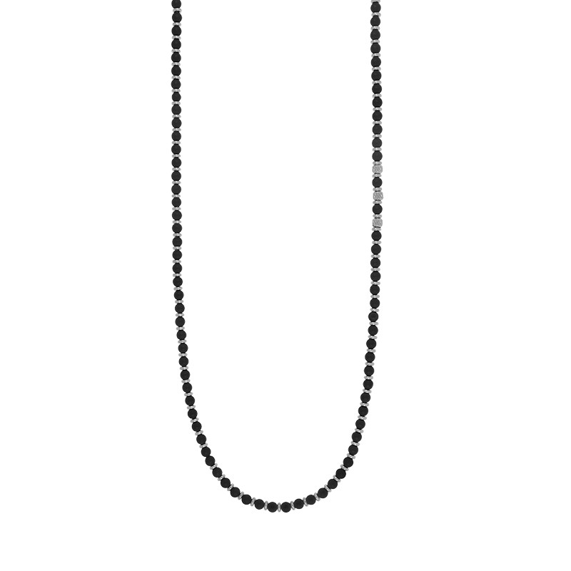 Collana uomo in acciaio e onice nero - GOYATE