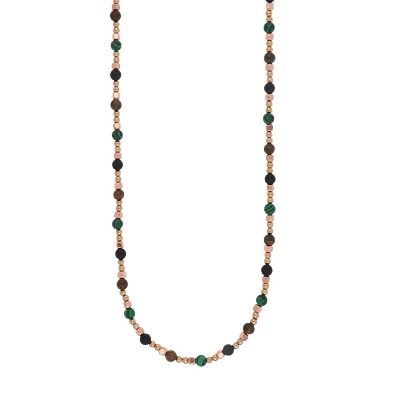 Collana uomo in acciaio e pietre - GOYATE