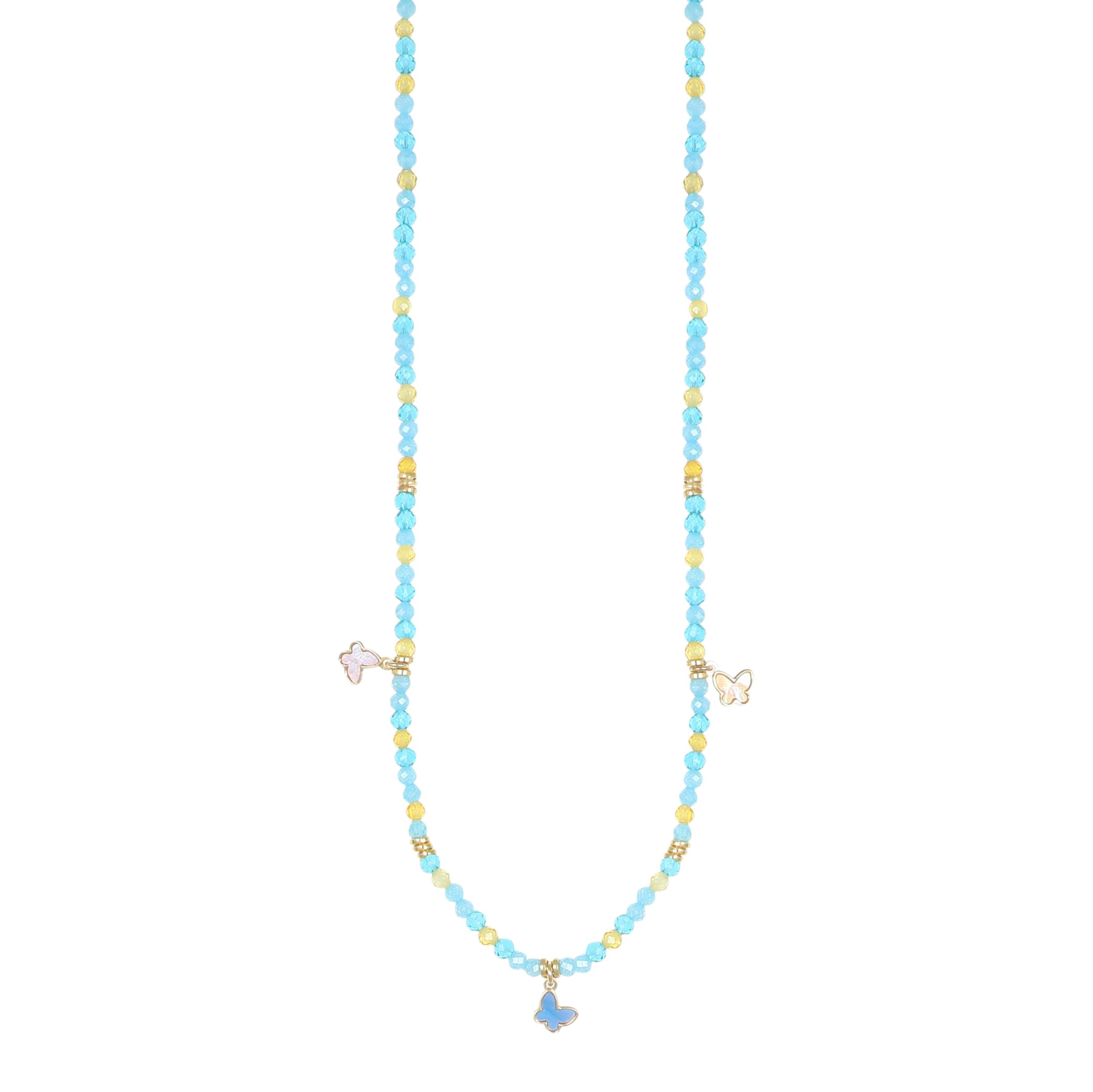 Summer necklace in silver with butterfly charm - NIVY