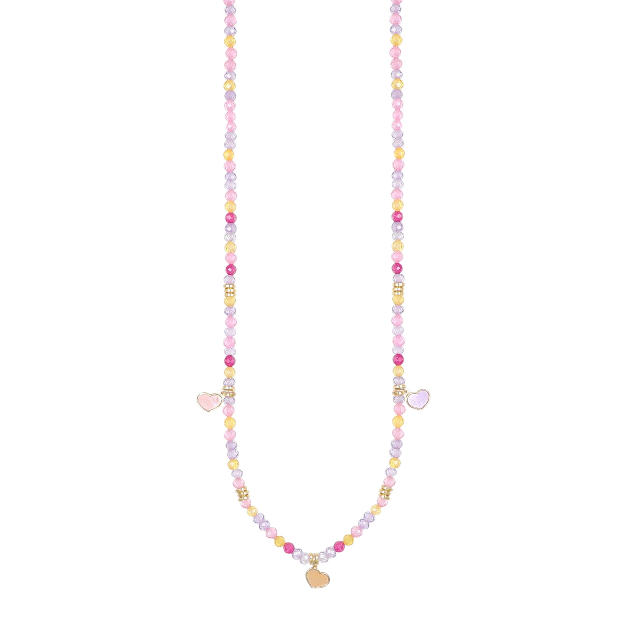 Collana Summer in argento charm cuori - NIVY