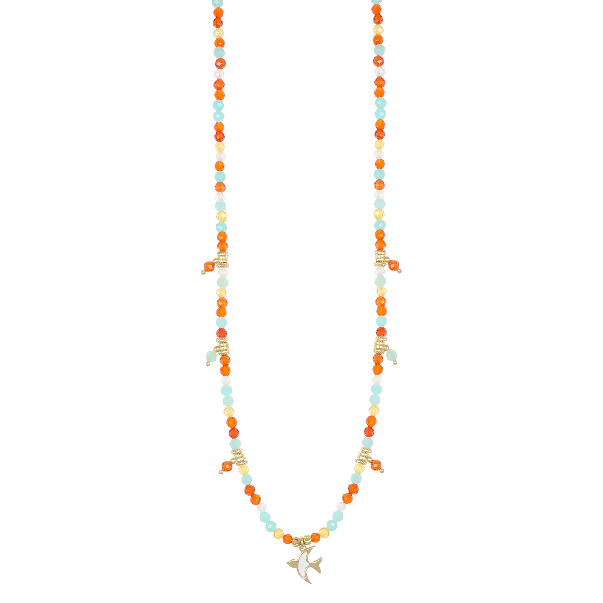 Collana Summer in argento charm rondine - NIVY