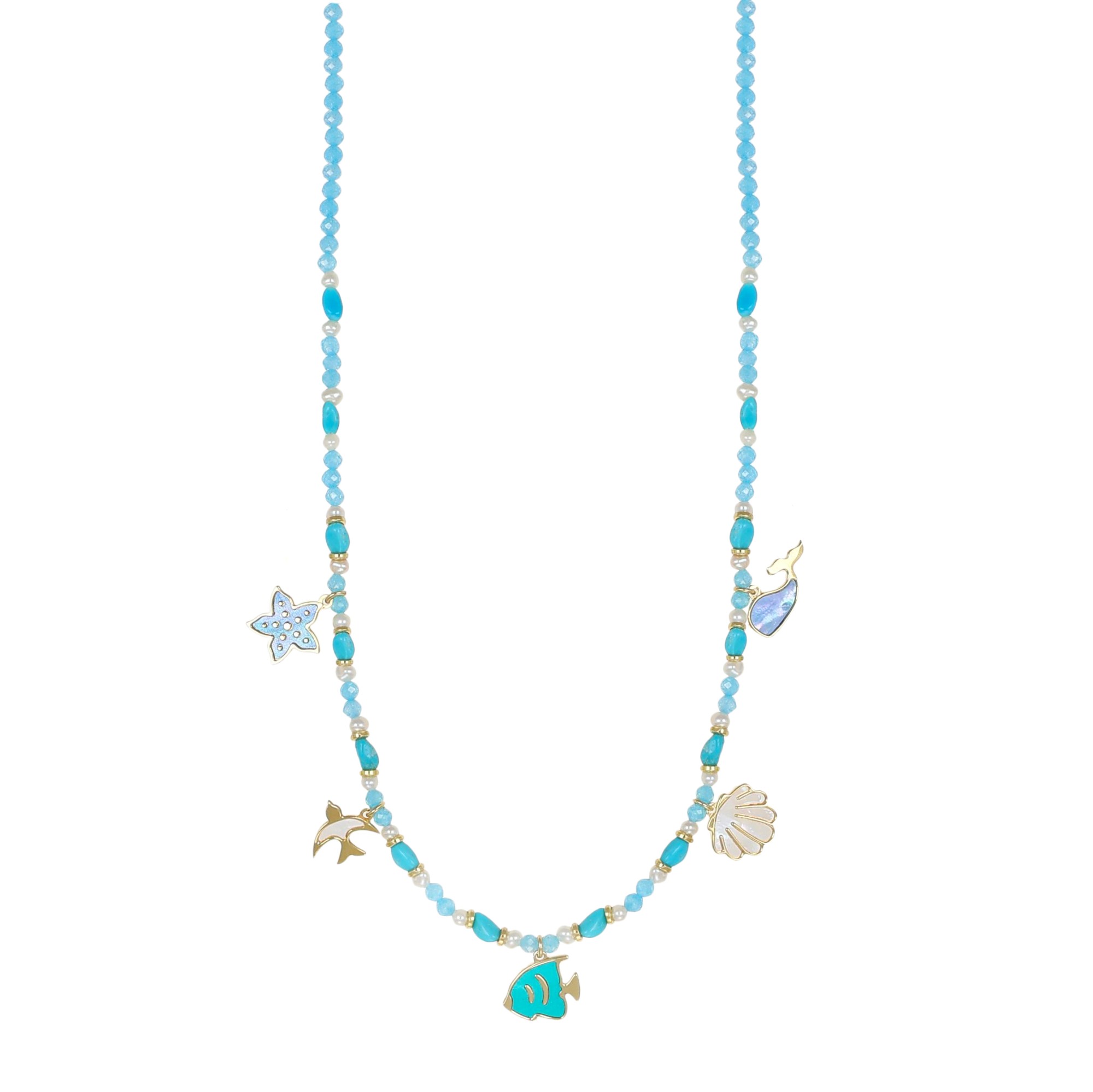 Collana Summer in argento charm marino - NIVY
