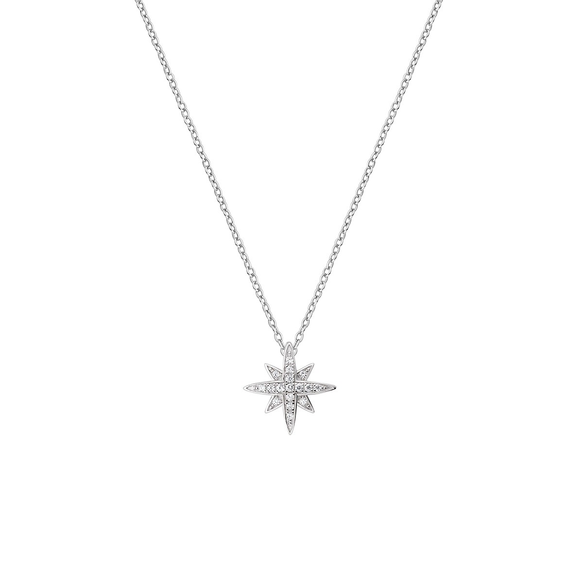 Necklace with zircon star - AMEN