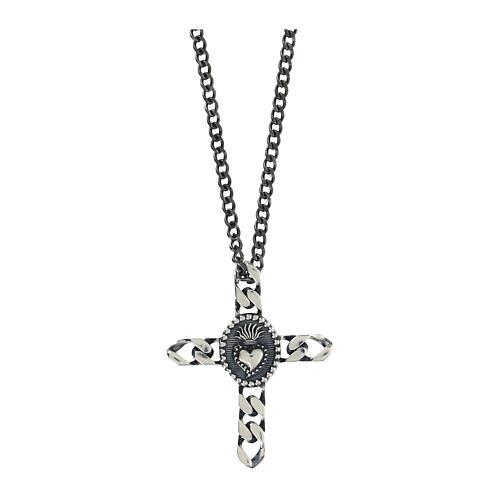 Silver cross necklace - AMEN