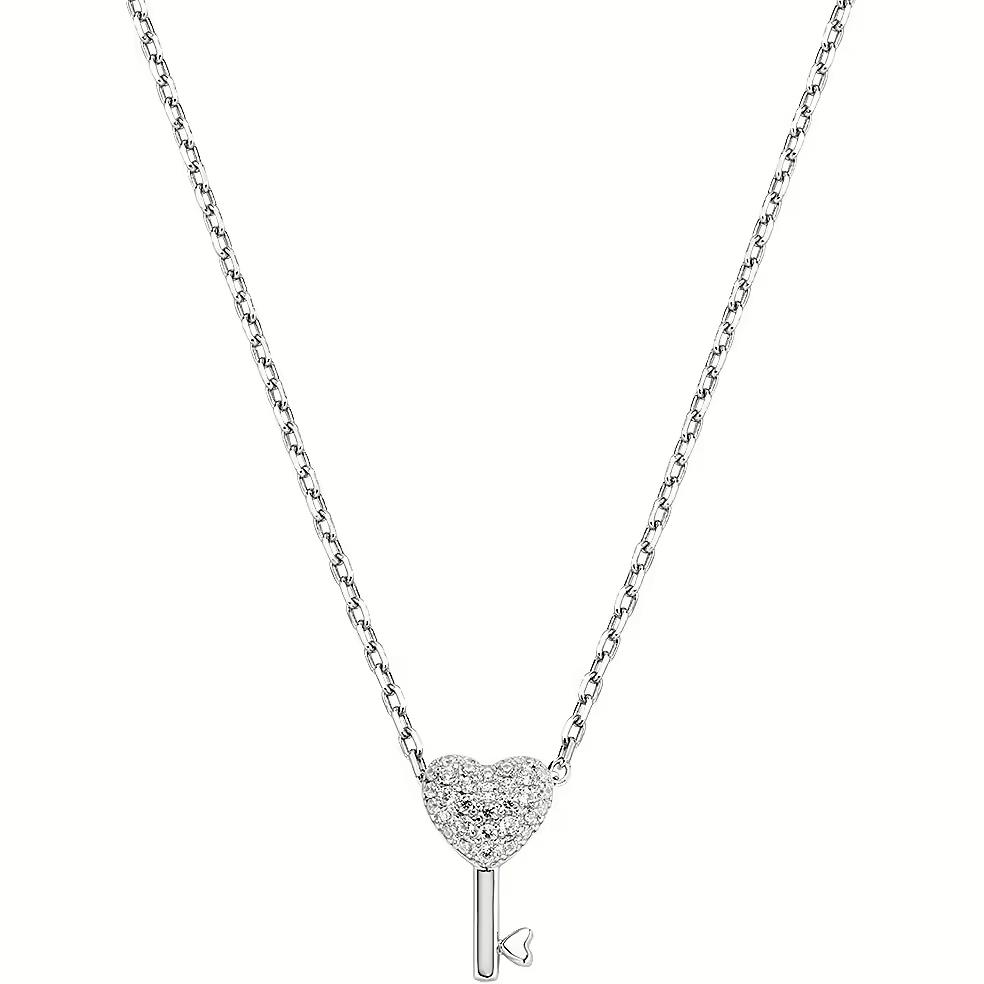 Silver necklace with key - AMEN