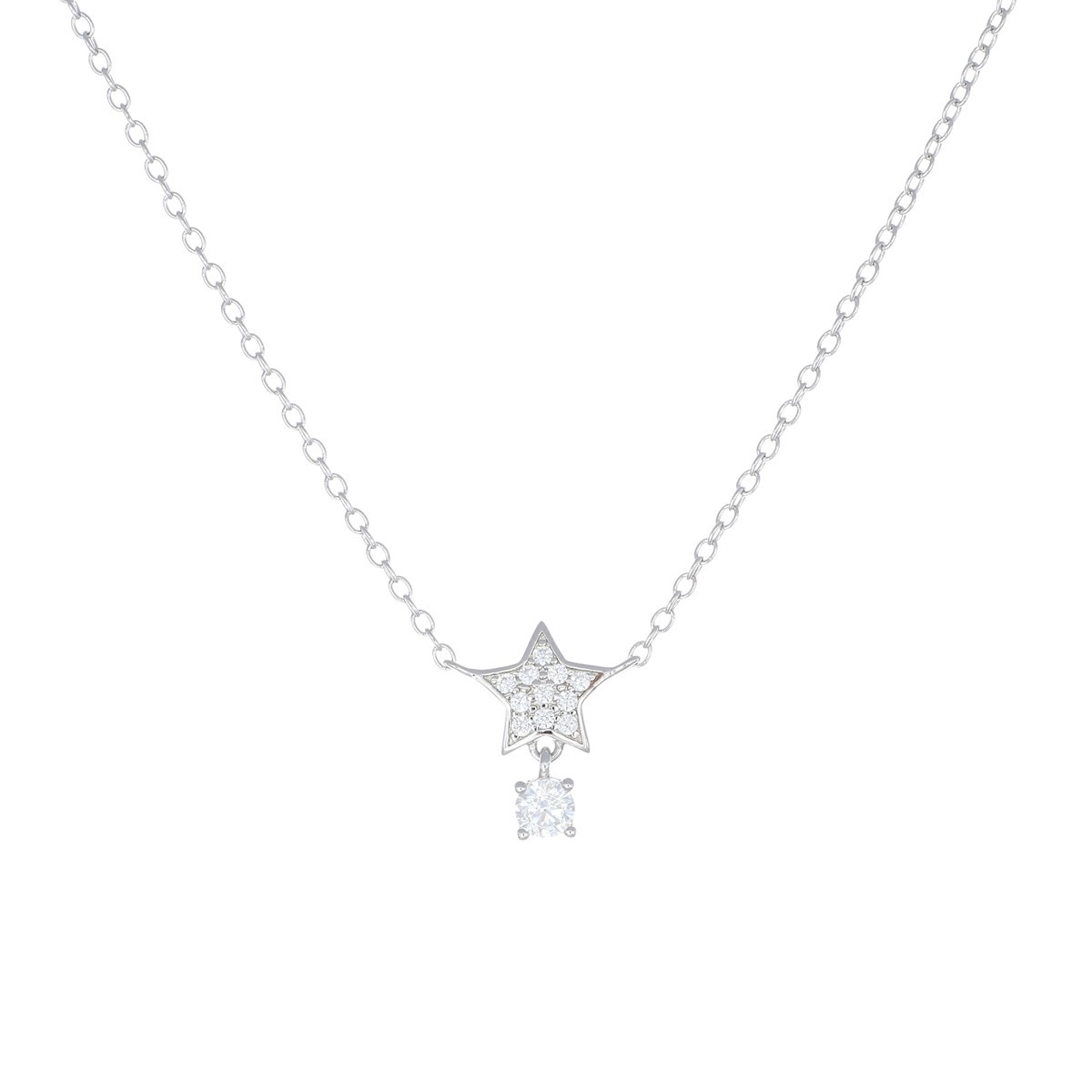 Collana in argento 925 con zirconi - AMEN