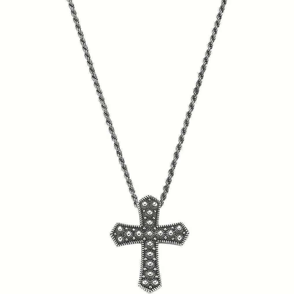 Men's cross necklace - AMEN