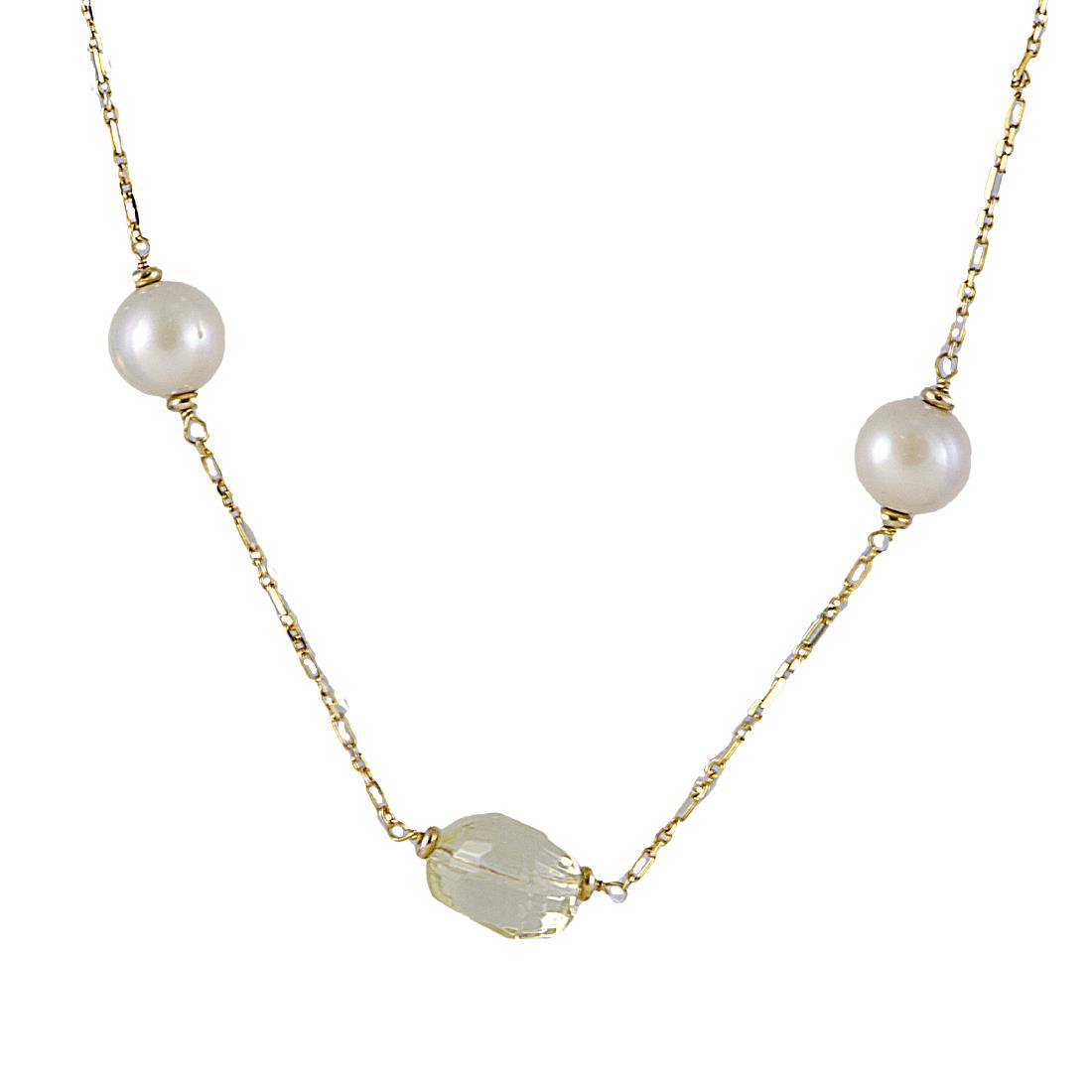 Philip Jones Collana A Goccia In Argento Sterling Con Perla Bianca E Cristallo Zircondia – Elegante E Contemporanea