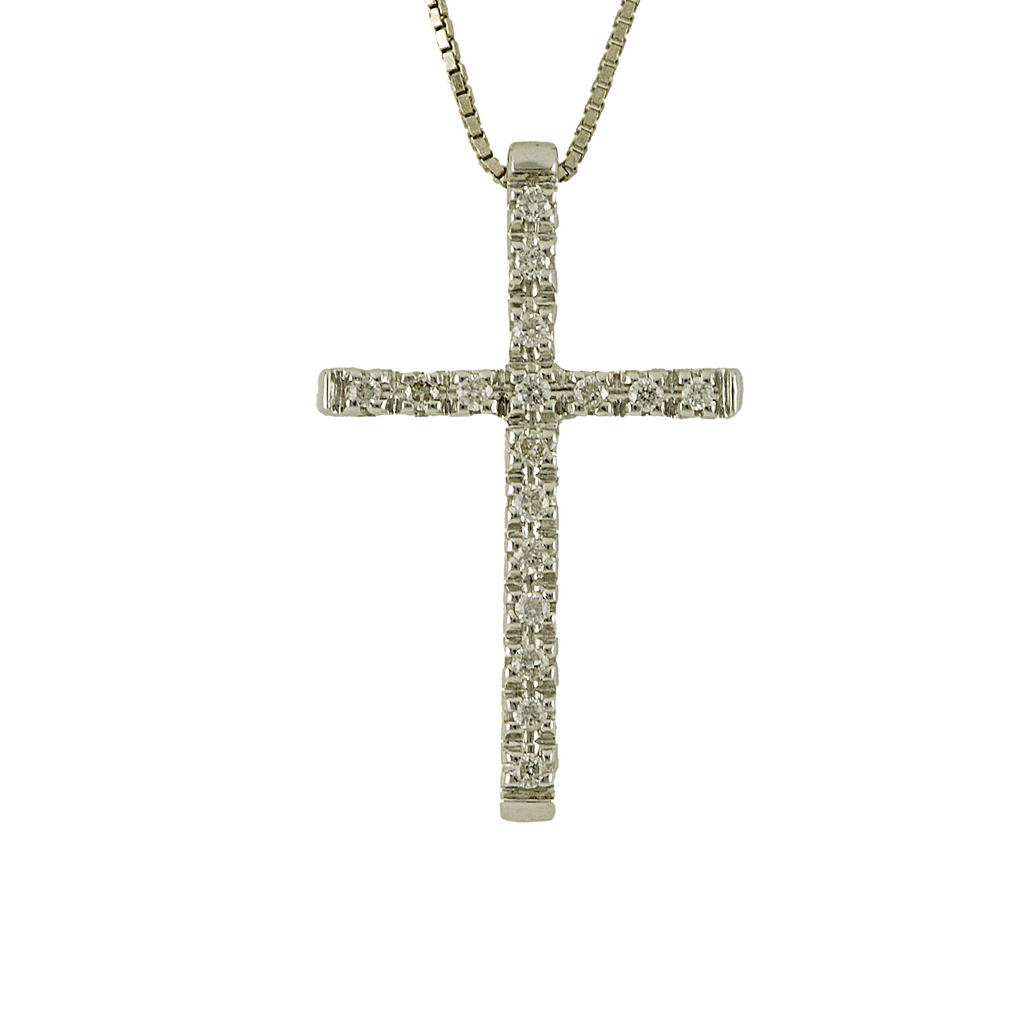 COLLIER IN ORO BIANCO E DIAMANTI CT 0,09 - ORO&CO