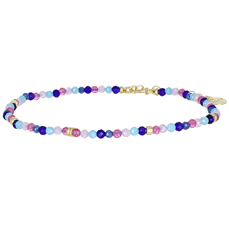 Cavigliera Summer in argento e zirconi fucsia - NIVY