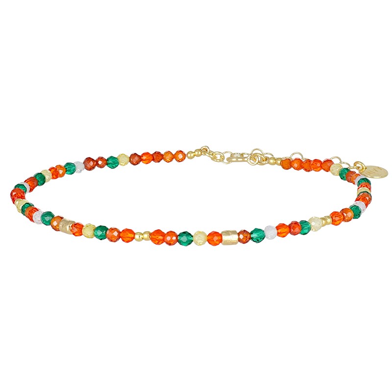 Cavigliera Summer in argento e zirconi arancioni - NIVY