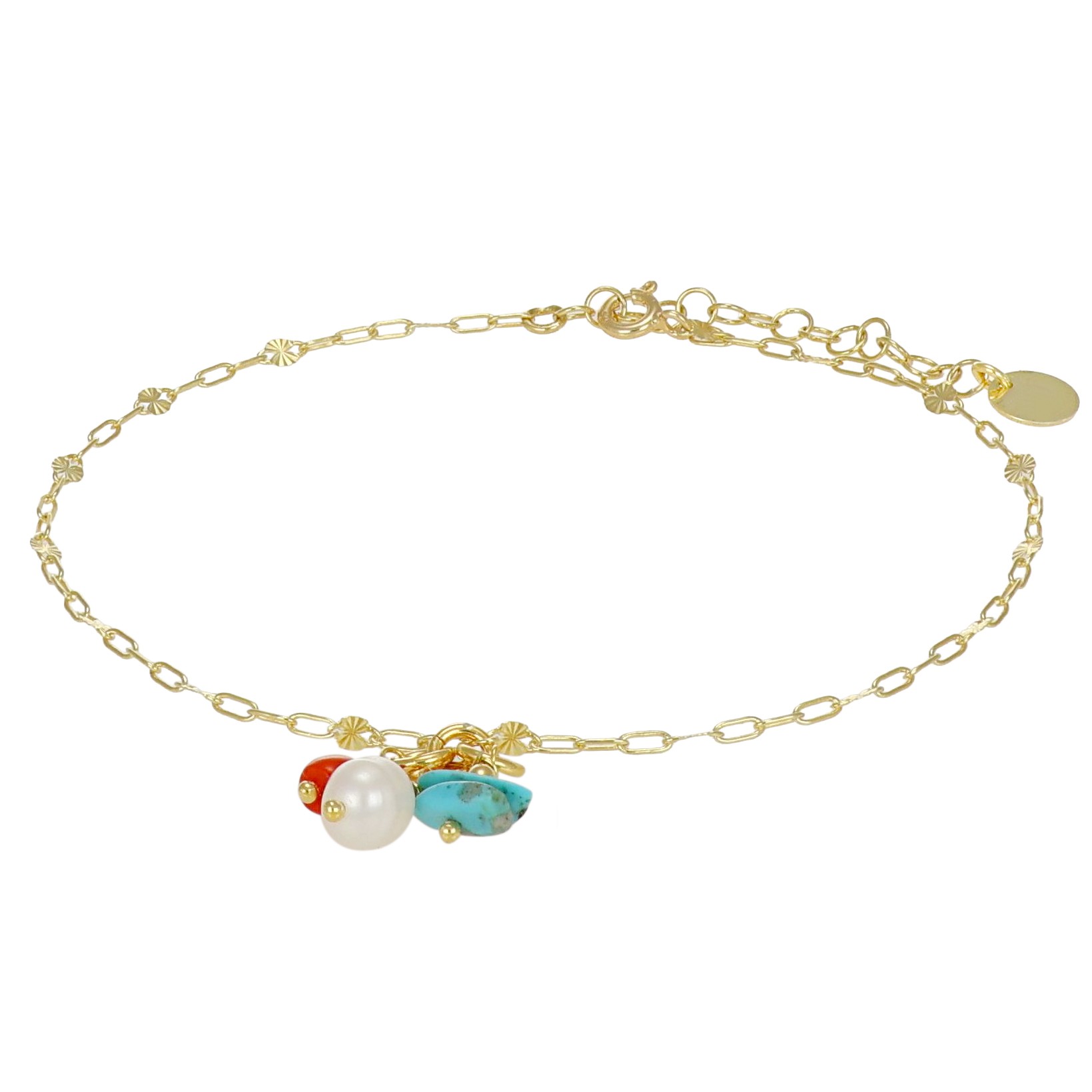 Cavigliera Summer in argento e turchese - NIVY