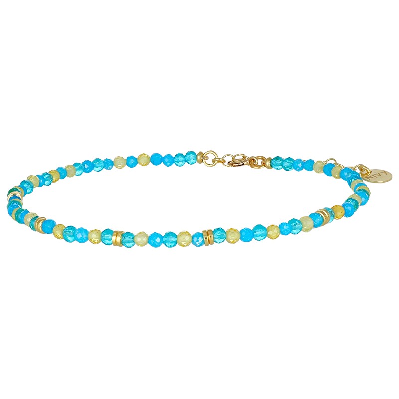 Cavigliera Summer in argento e zirconi blu - NIVY