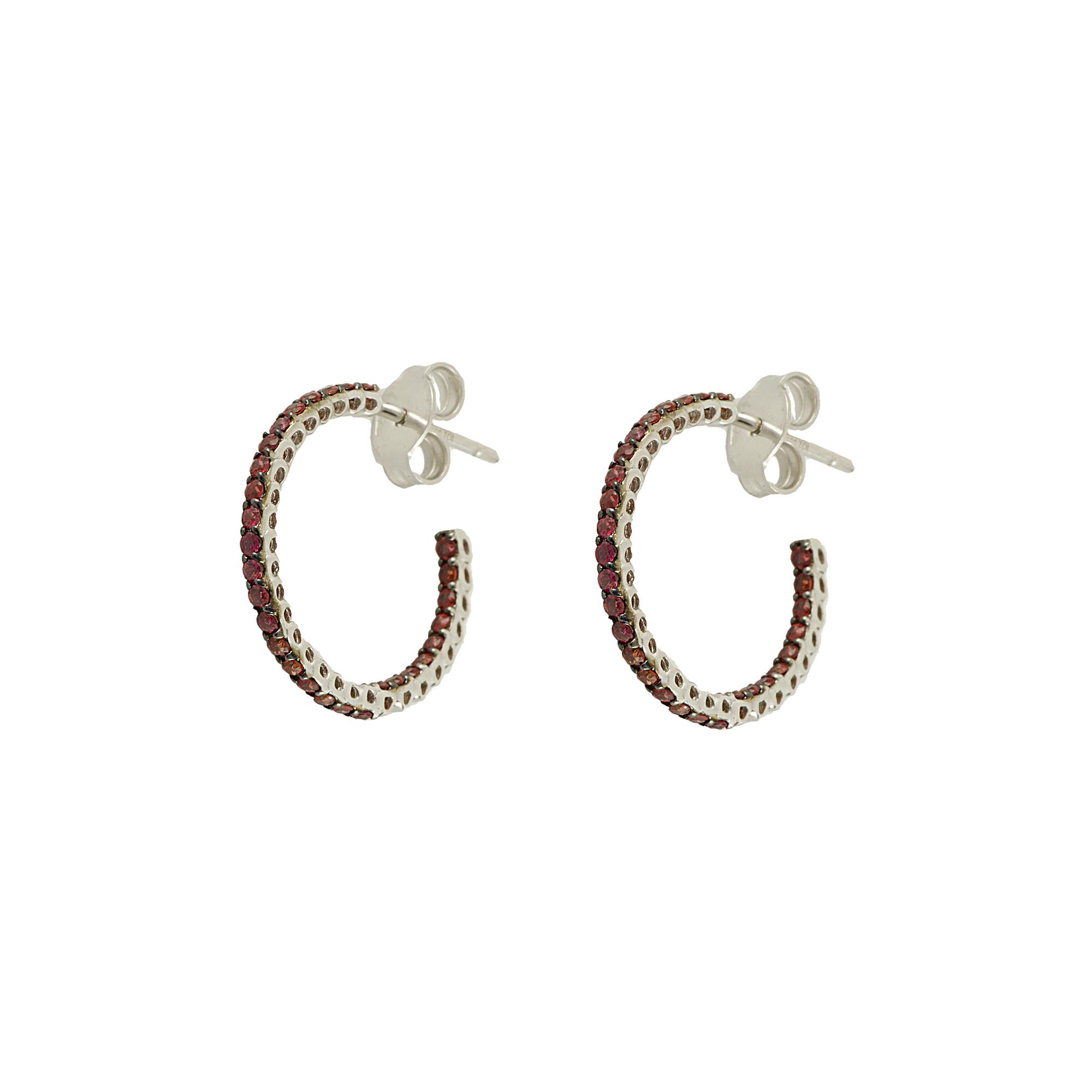 ORECCHINI IN ORO BIANCO 9KT E ZAFFIRI ORANGE CT 0,68 - ROBERTO DEMEGLIO