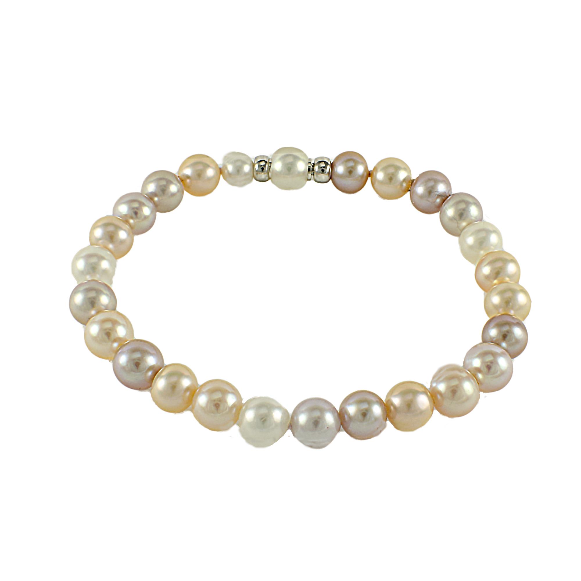 BRACCIALE IN ORO BIANCO E PERLE  - ROBERTO DEMEGLIO