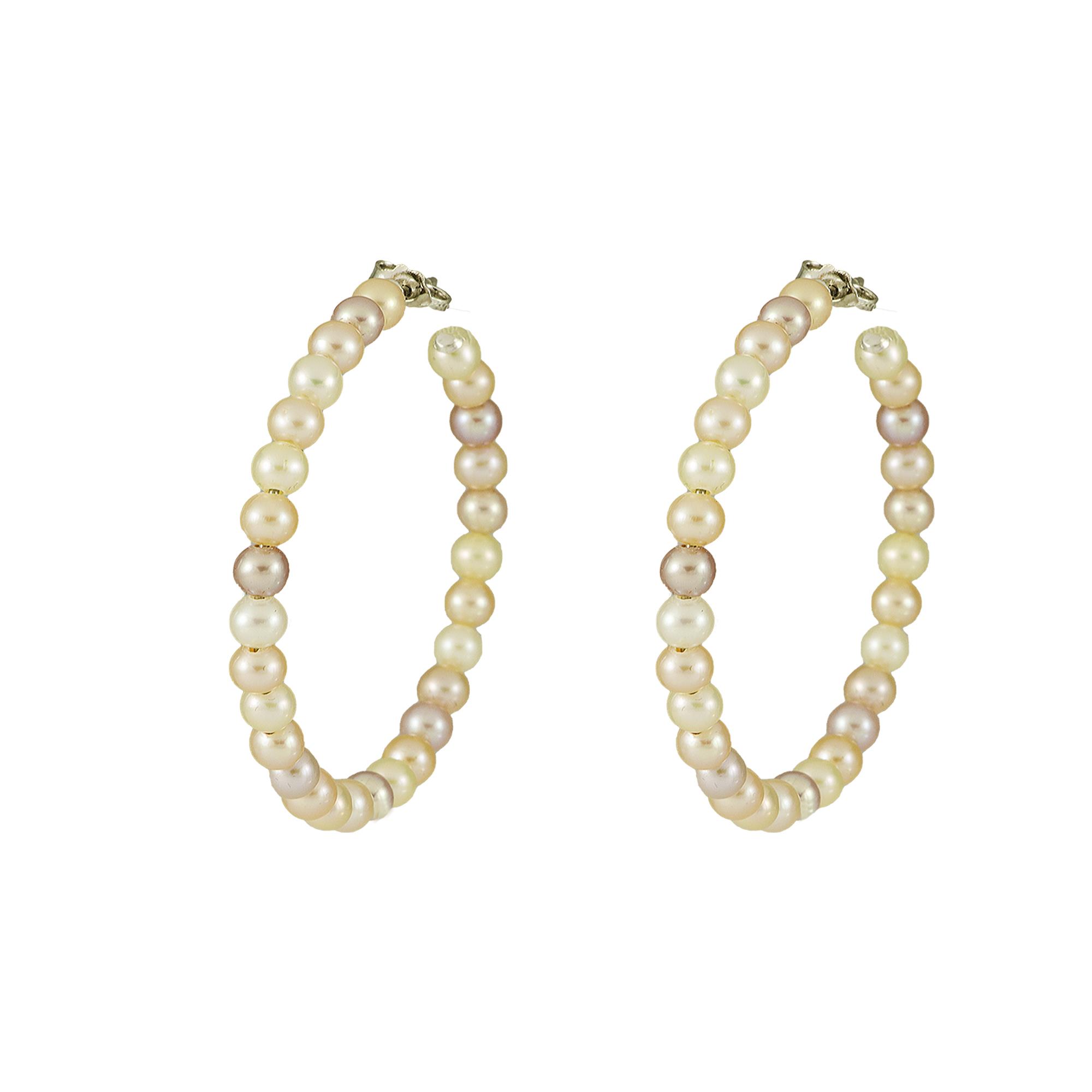 ORECCHINI IN ORO BIANCO E PERLE - ROBERTO DEMEGLIO