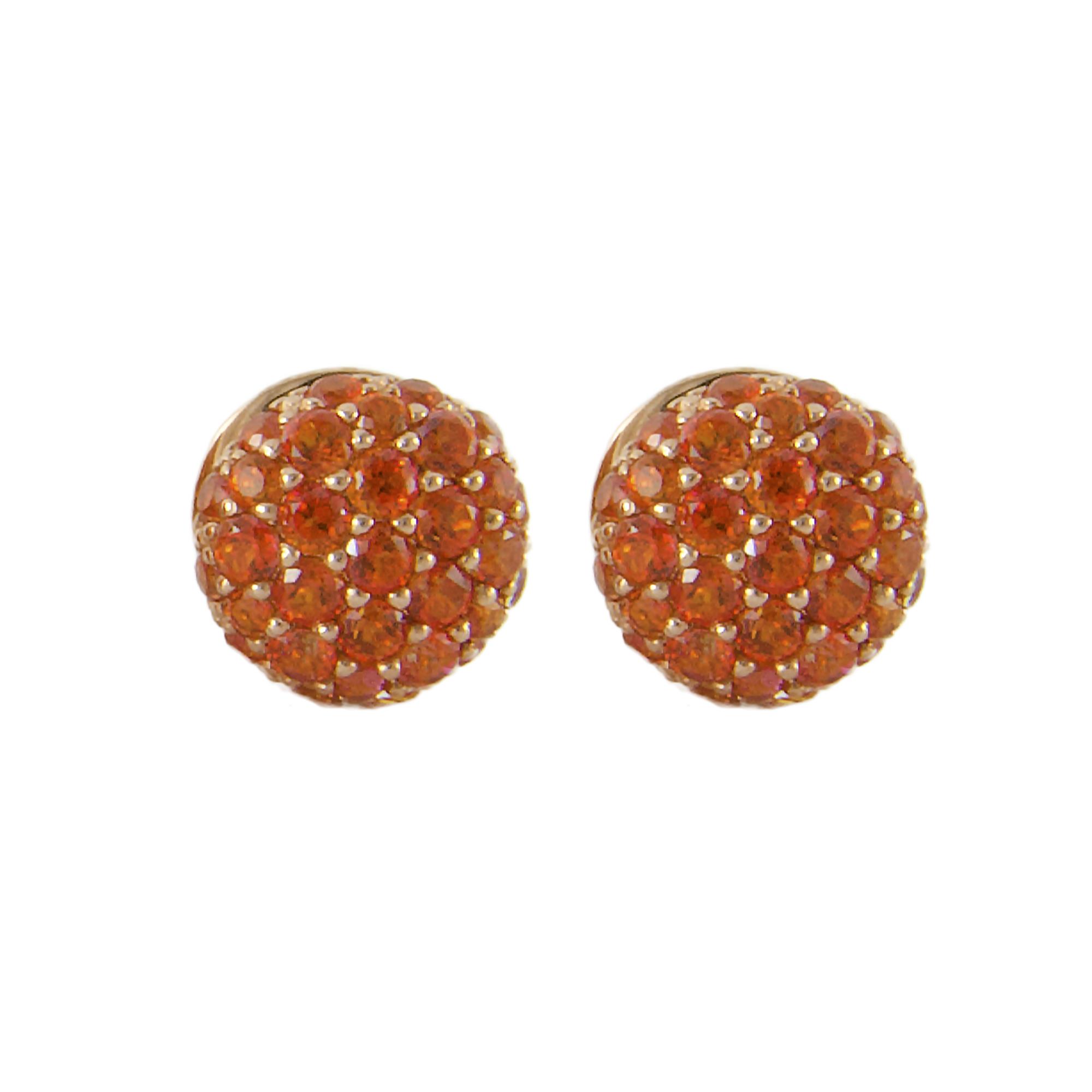 ORECCHINI IN ORO ROSA E TOPAZI ARANCIONI - ROBERTO DEMEGLIO