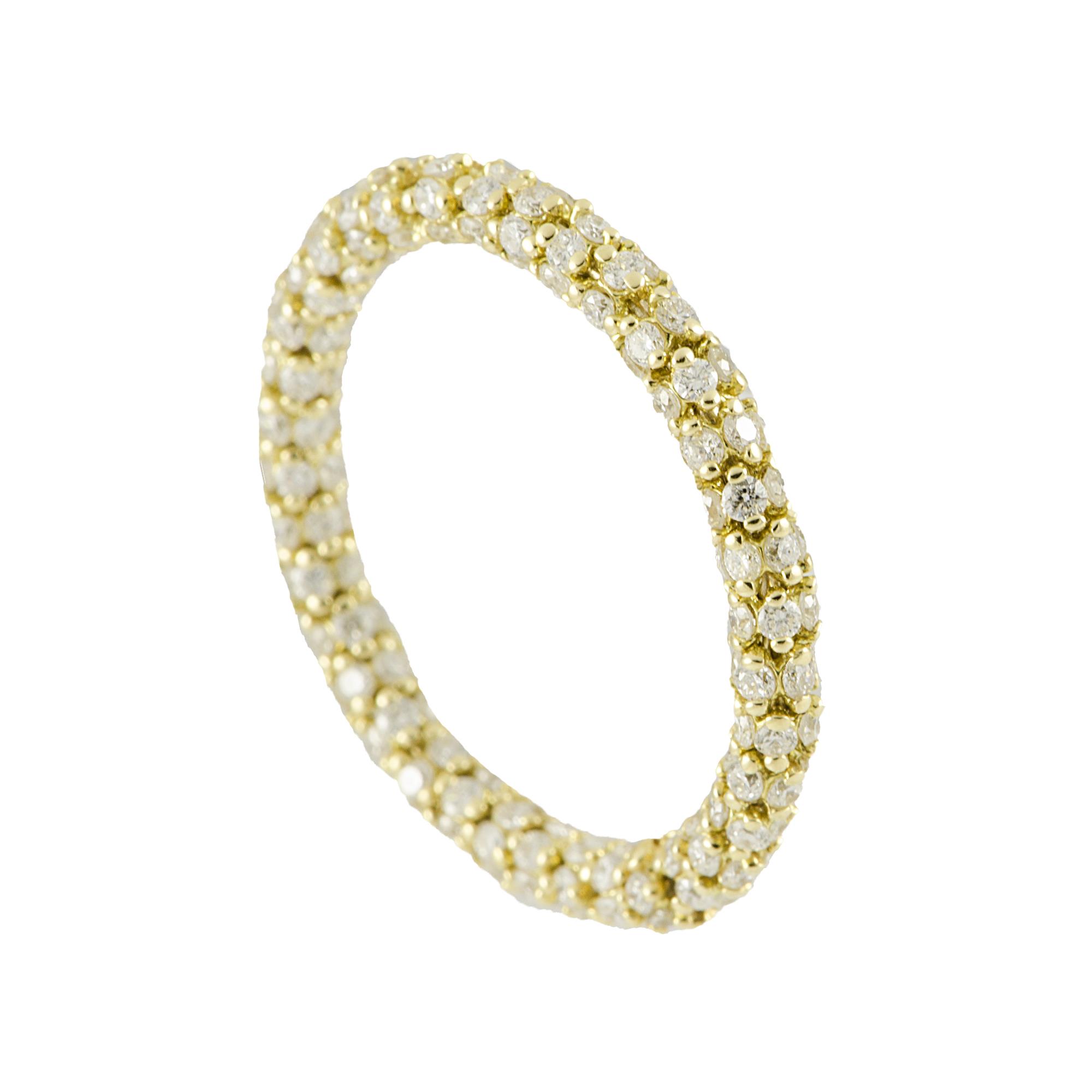 Roberto Demeglio yellow gold ring with diamonds ct 1.50, size G1/2 - ROBERTO DEMEGLIO