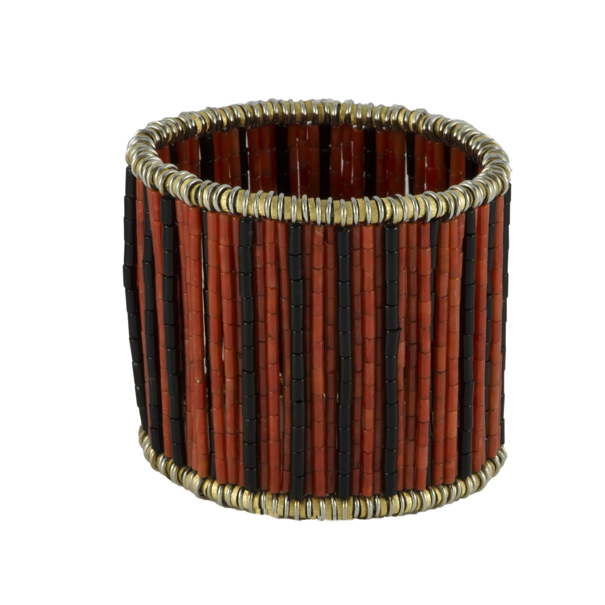 BRACCIALE IN ORO GIALLO ONICE E CORALLO - ROBERTO DEMEGLIO