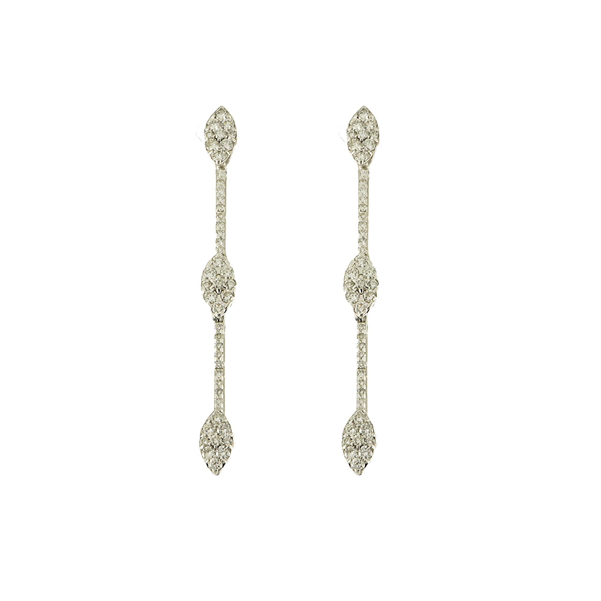 White gold earrings with 1.04 ct diamonds - ROBERTO DEMEGLIO