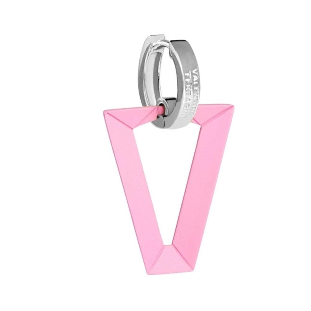 Valentina Ferragni pink Uali women's single earring in silver - VALENTINA FERRAGNI