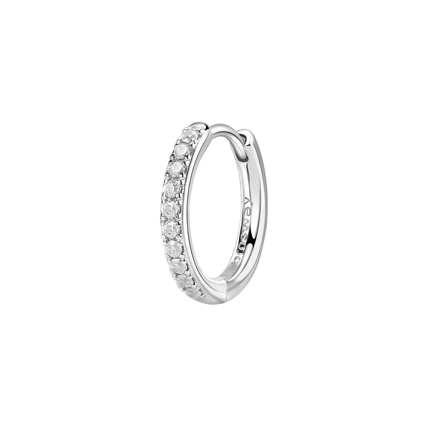 Mono orecchino Fancy in argento con zirconi bianchi - BROSWAY