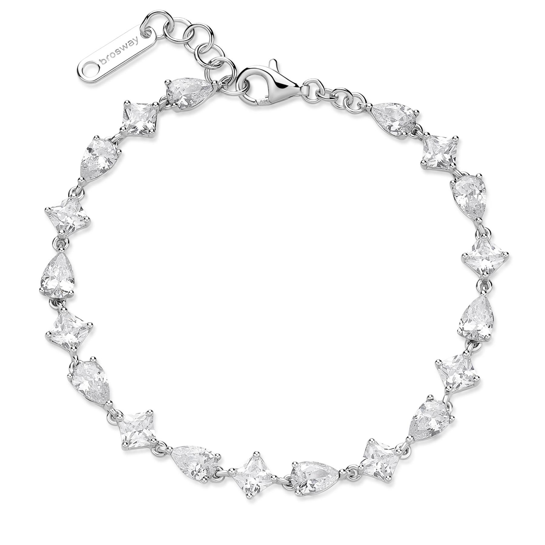 Bracciale Fancy in argento con zirconi bianchi - BROSWAY