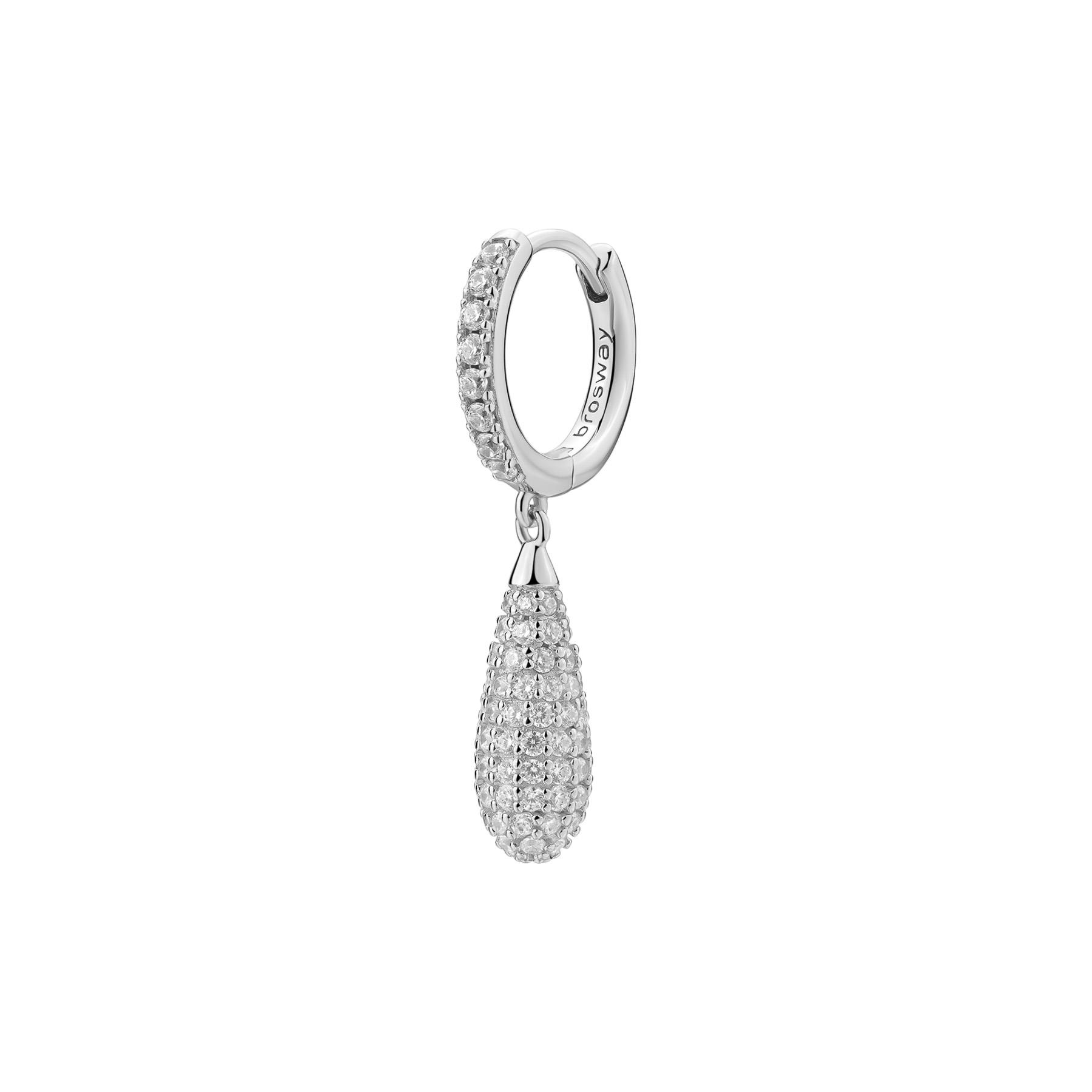 Mono orecchino Fancy in argento con zirconi bianchi - BROSWAY