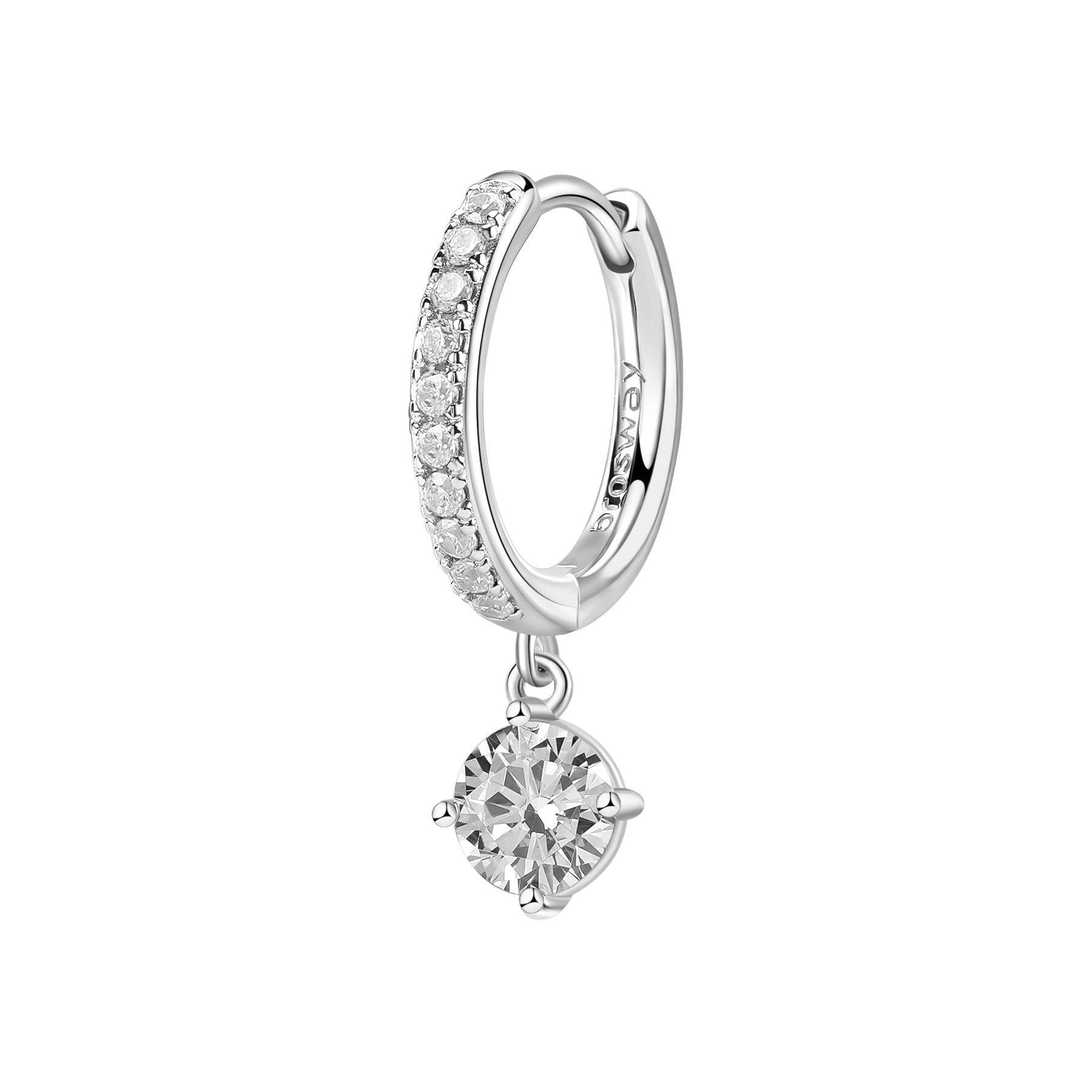 Mono orecchino Fancy in argento con zirconi bianchi - BROSWAY