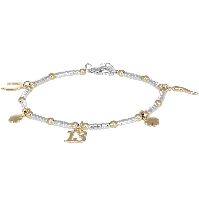 Pulsera Simboli en plata con charm - LUXURY MILANO