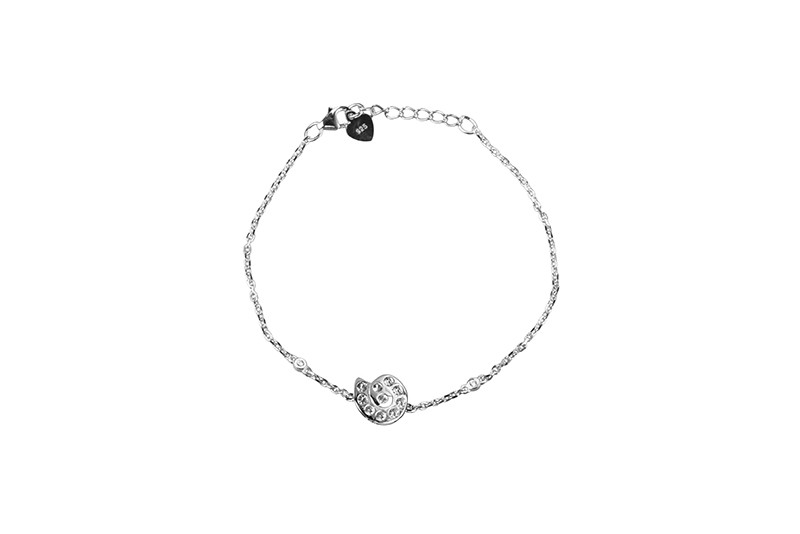 Pulsera de plata color blanco con circonitas blancas - LUXURY MILANO