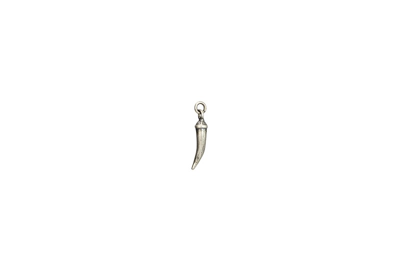 Colgante cuerno en plata 925 oxidada 2,4 cm - LUXURY MILANO