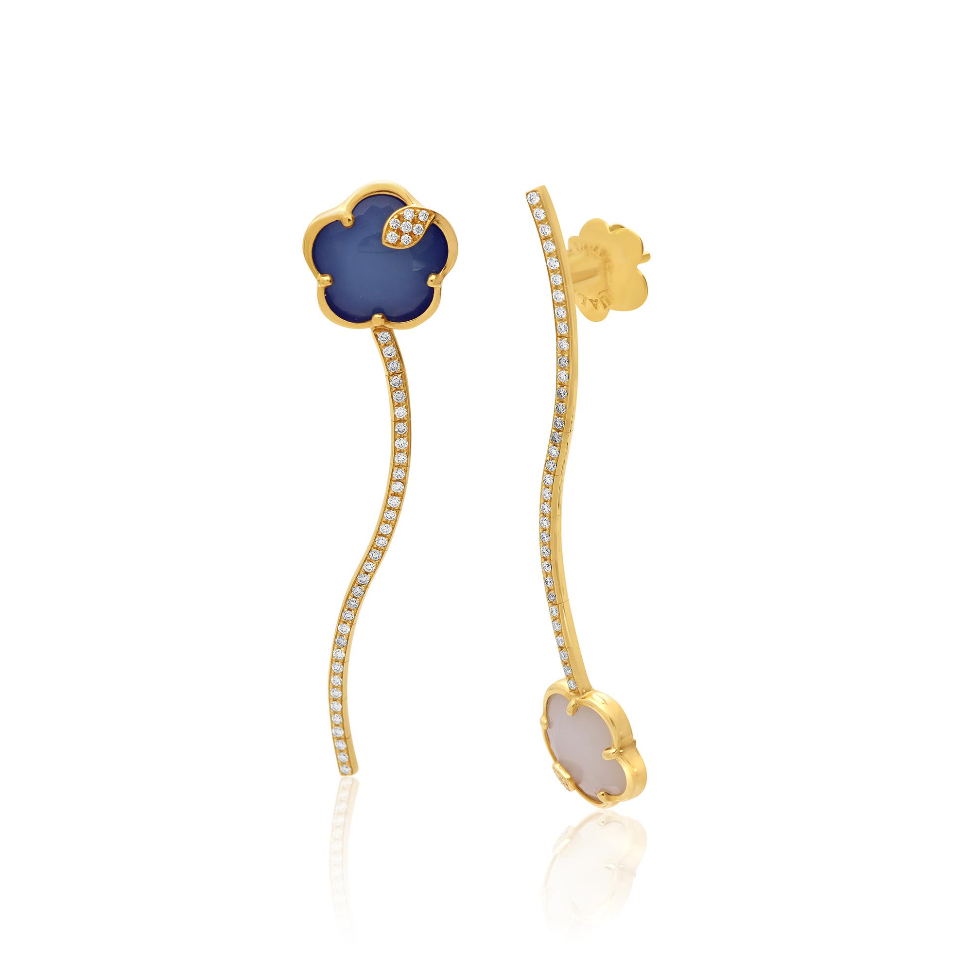 Pendientes Bon Ton con diamantes y piedras - PASQUALE BRUNI
