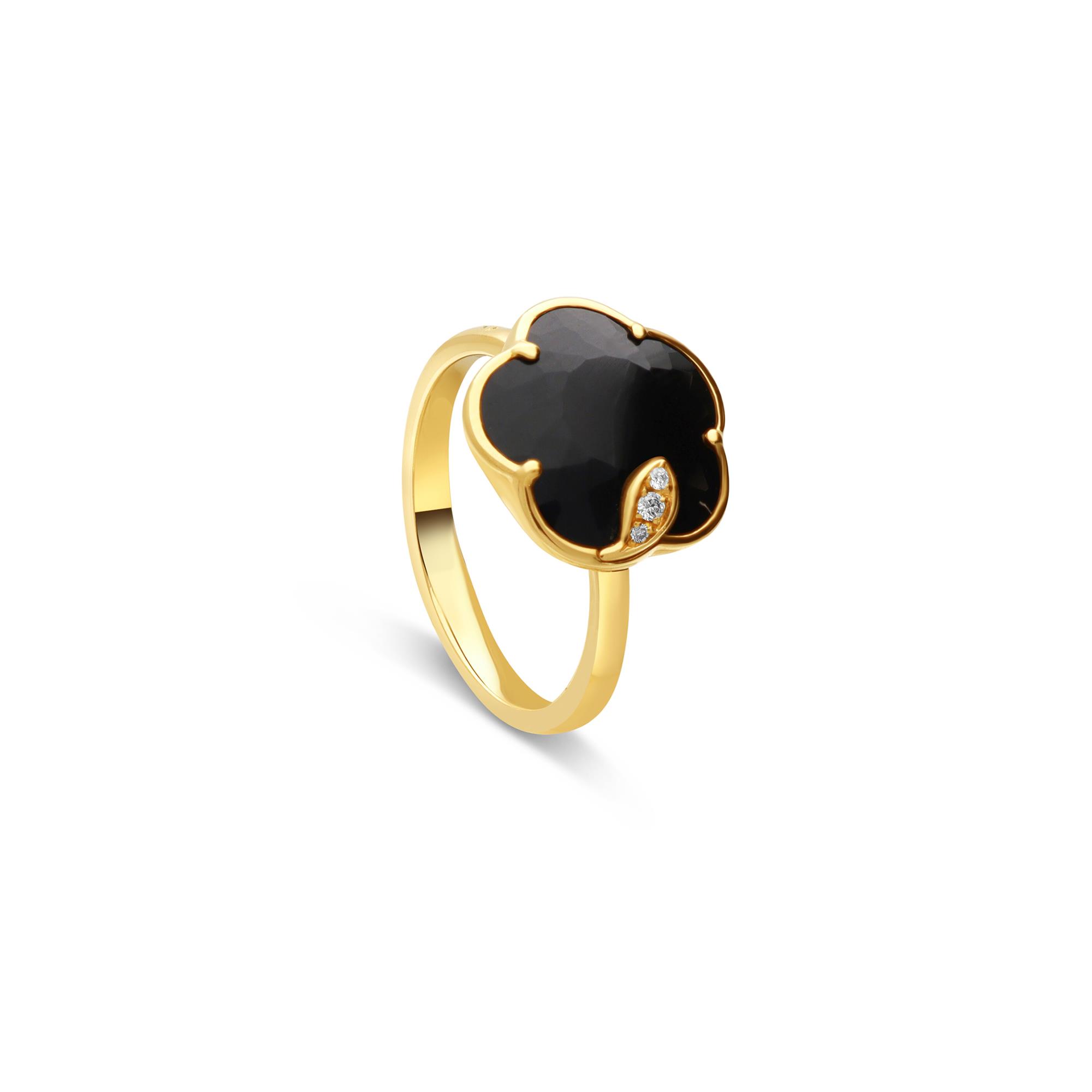Anello Petit Joli con diamanti e onice nera - PASQUALE BRUNI