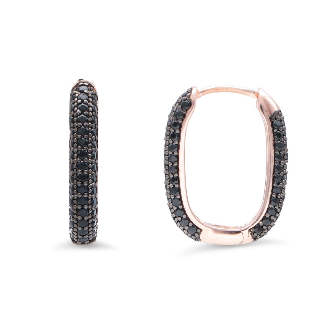 Orecchini con pietre nere - ORO&CO 925