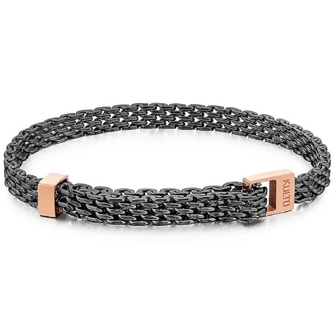 Men's bracelet in woven steel mesh - KULTO