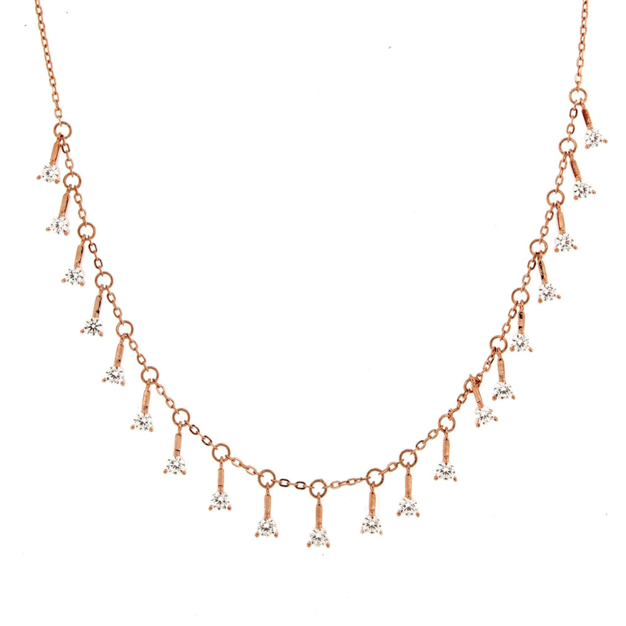 Collar con piedras blancas - ORO&CO 925