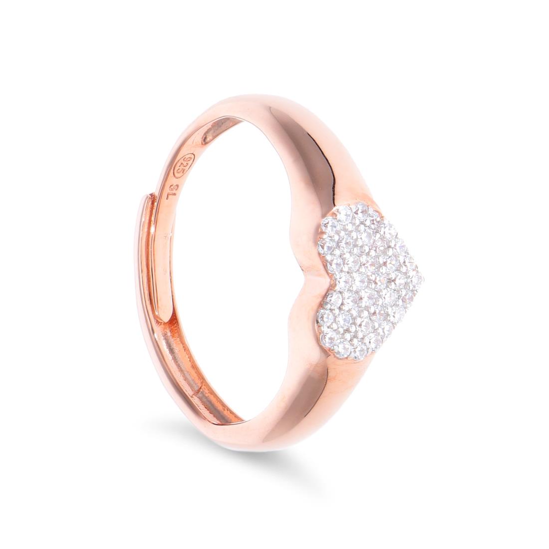 Anillo con corazon - ORO&CO 925