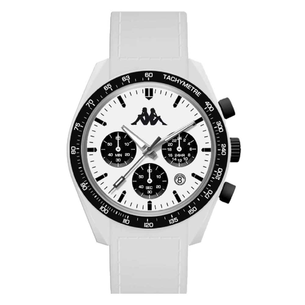 45mm black and white case watch - KAPPA