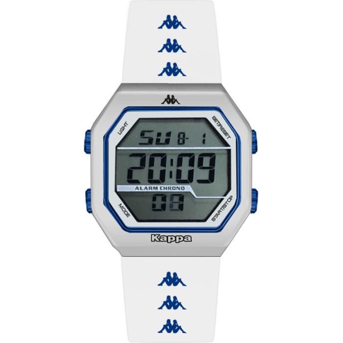 Reloj con caja blanca y azul de 35 mm - KAPPA
