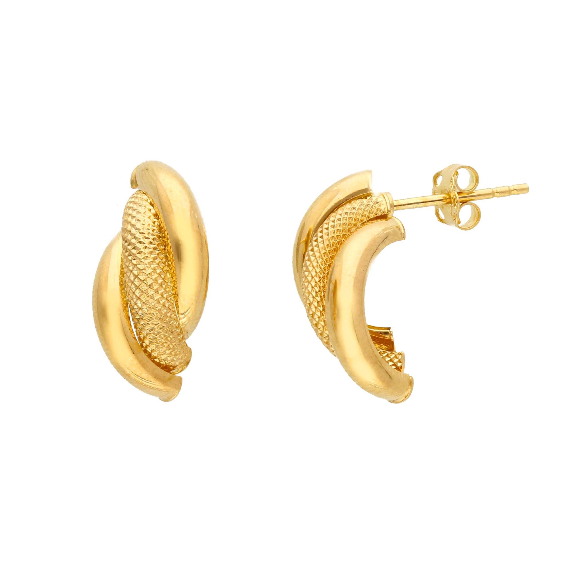Pendientes de Fantas&iacute;a en Oro Amarillo de 9kt - LUXURY MILANO