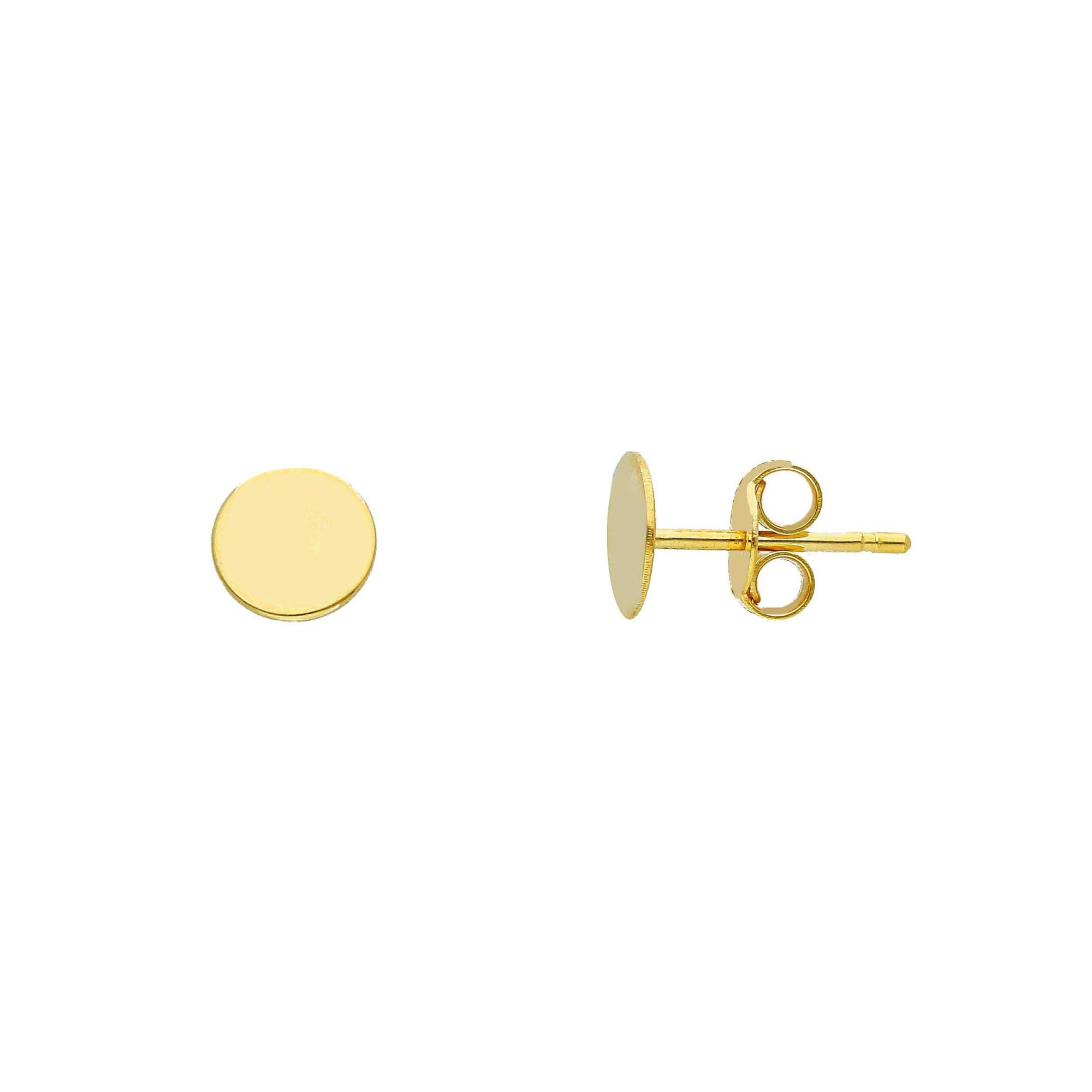 Pendientes de Bot&oacute;n en Oro Amarillo de 9kt - LUXURY MILANO