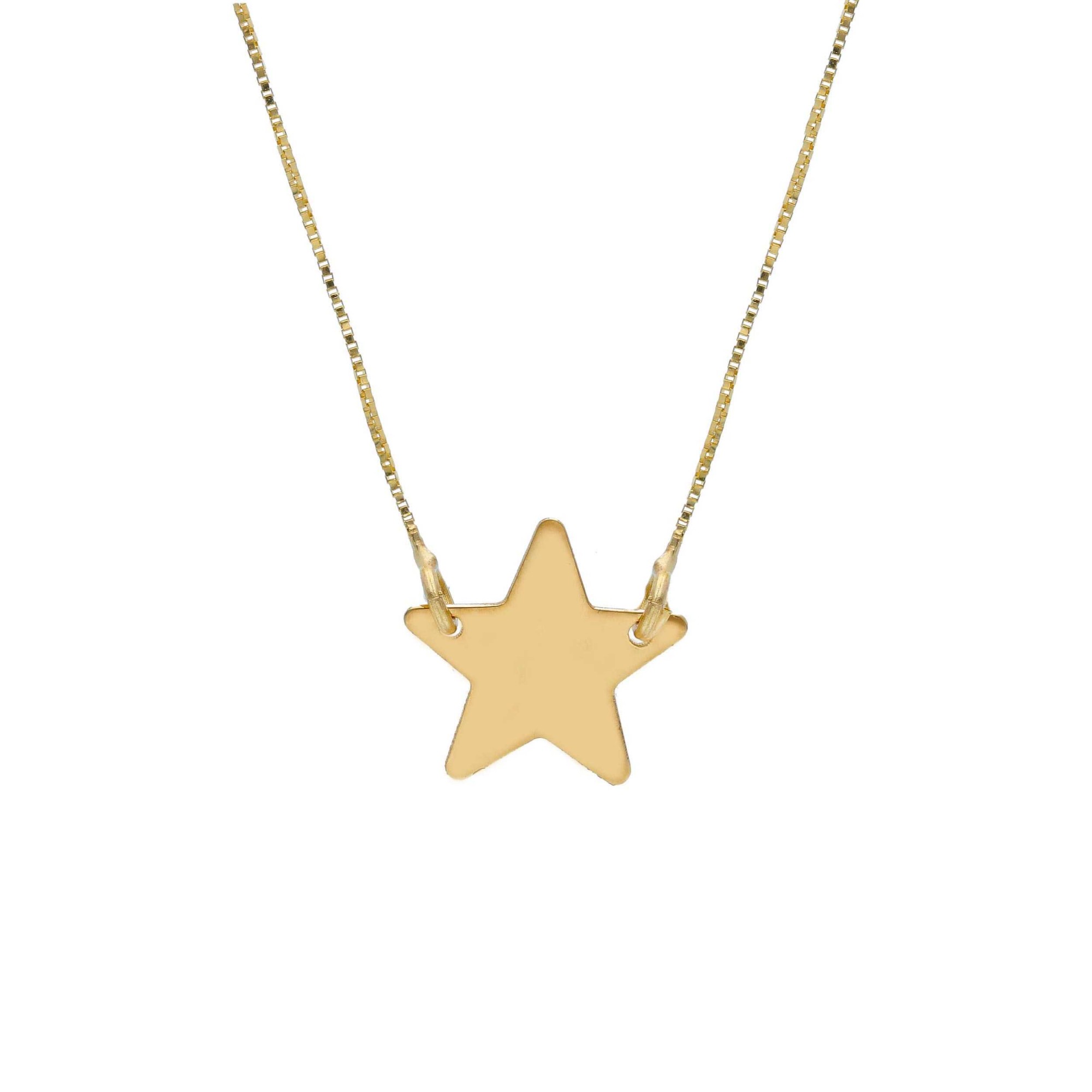 Collar con Colgante de Estrella en Oro Amarillo de 9kt - LUXURY MILANO