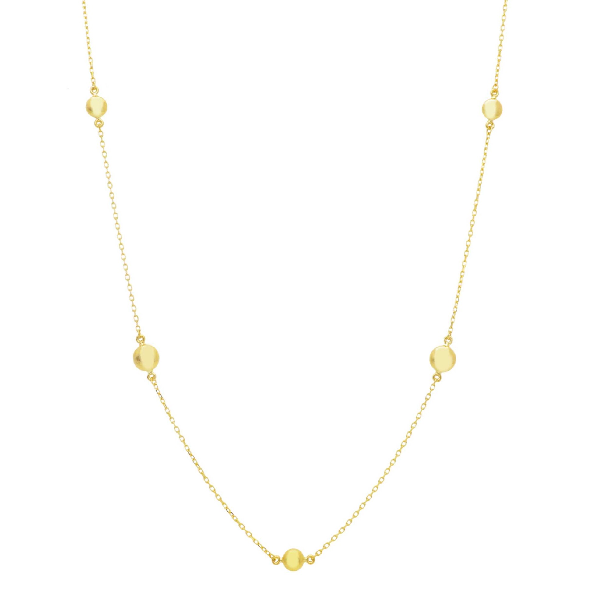 Gargantilla de Bolitas en Oro Amarillo de 9kt - LUXURY MILANO