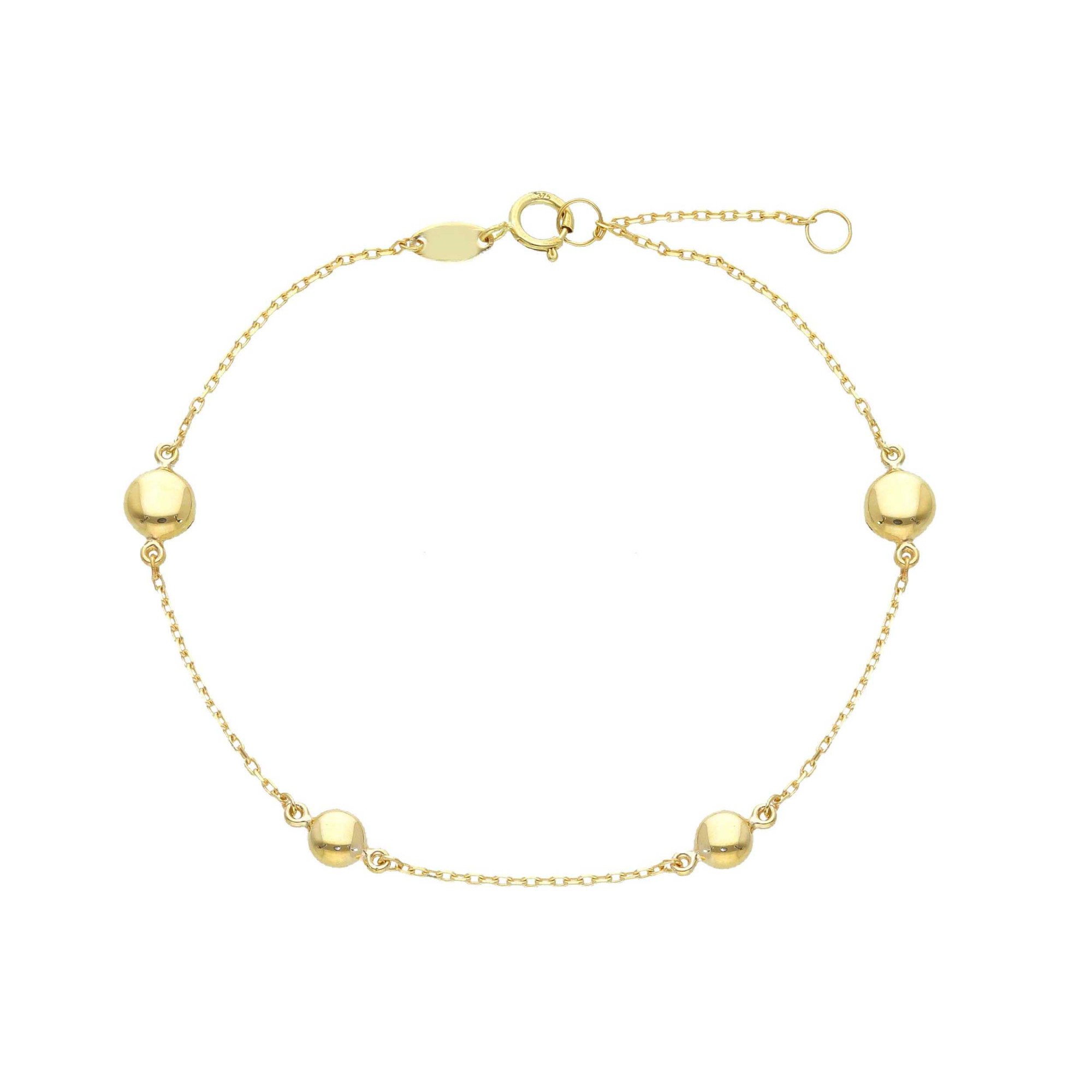 Pulsera de Bolitas en Oro Amarillo de 9kt - LUXURY MILANO