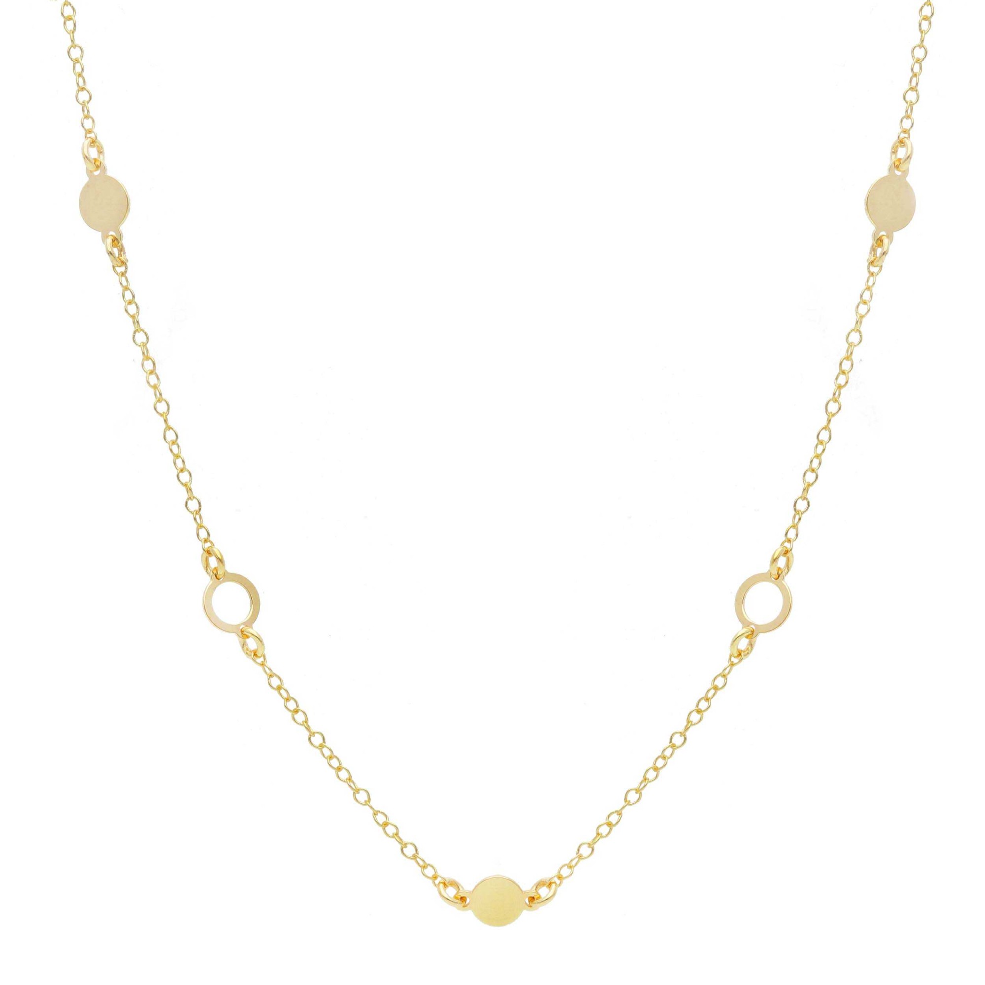 Gargantilla con Elementos en Oro Amarillo de 9kt - LUXURY MILANO
