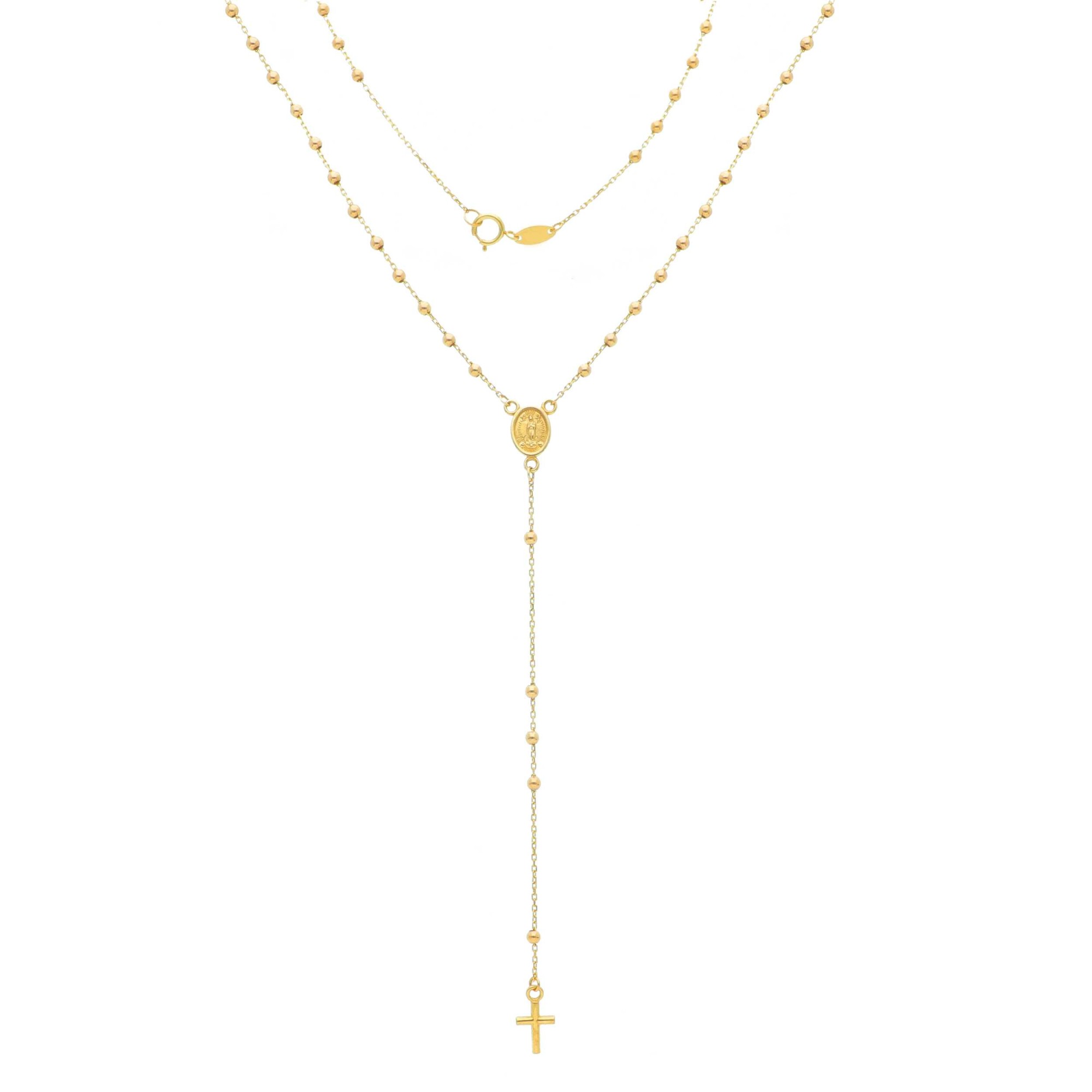 Rosary Necklace in 9kt Yellow Gold - LUXURY MILANO