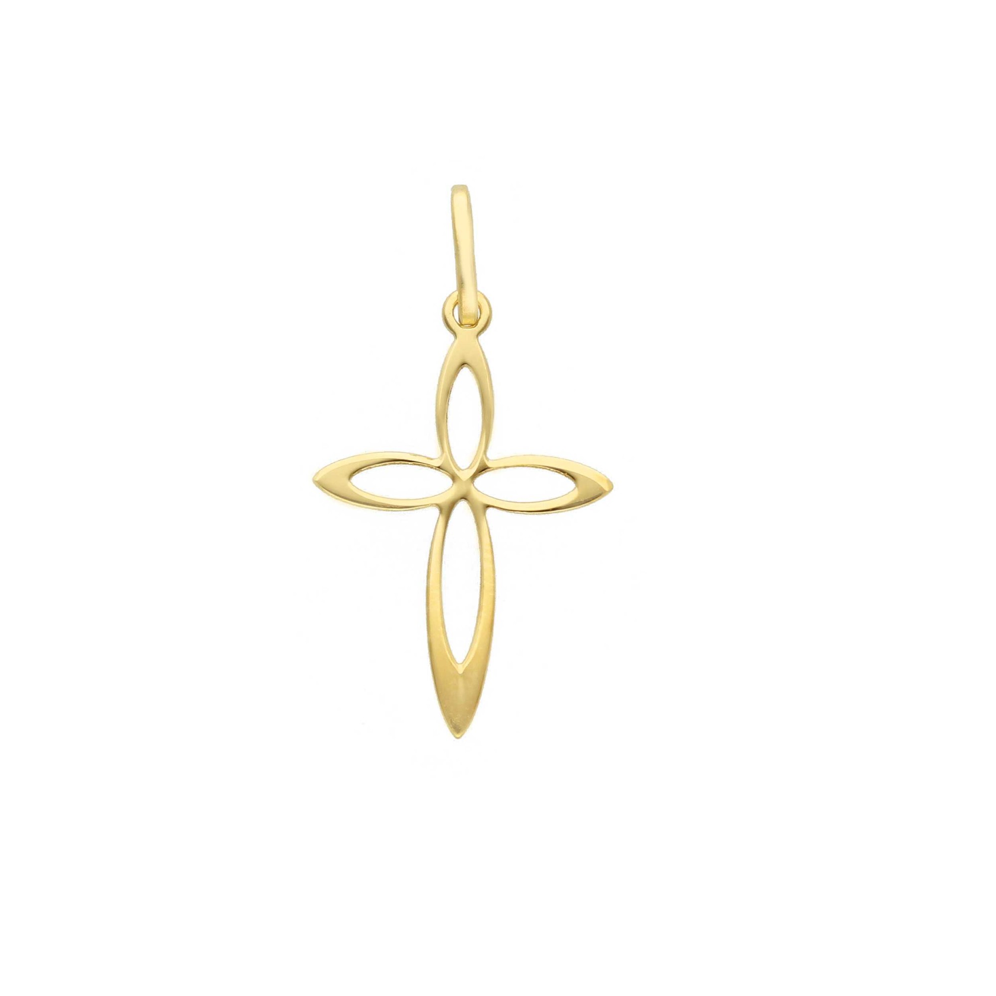 Colgante Cruz en Oro Amarillo de 9kt 25mm - LUXURY MILANO