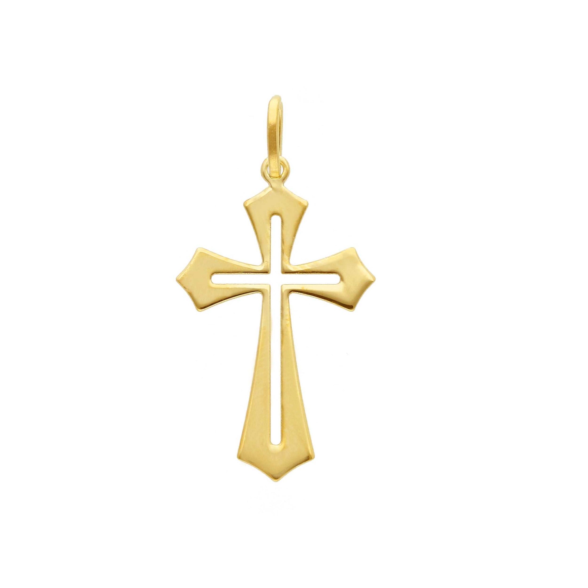 Colgante Cruz en Oro Amarillo de 9kt 30mm - LUXURY MILANO